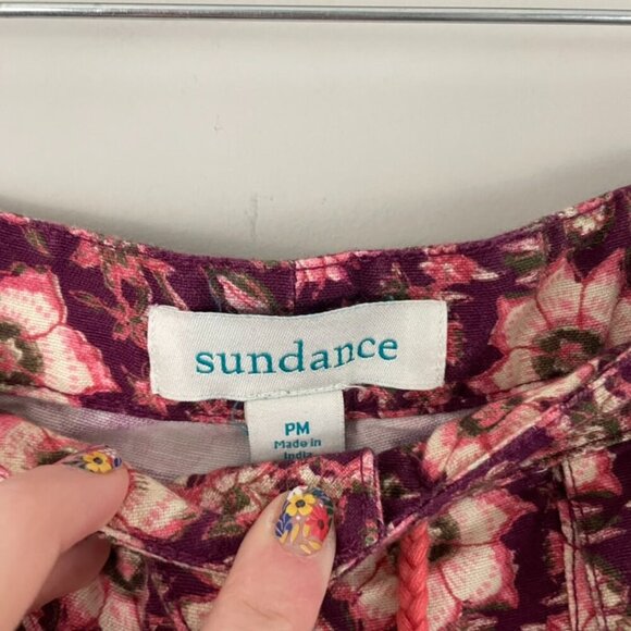 Sundance Kalini Linen Blend Batik Floral Shorts Size Medium Petite - Picture 3 of 6